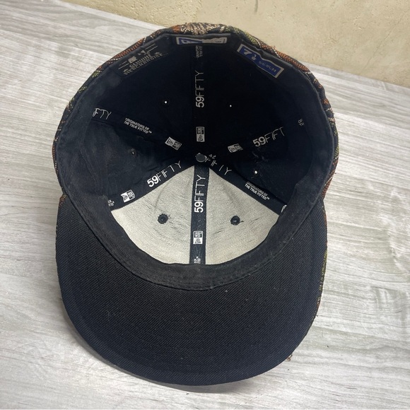 New Era 59Fifty Black Camo Stitch Houston Astros Baseball Fitted 7 1/8 Cap Hat - Picture 8 of 9